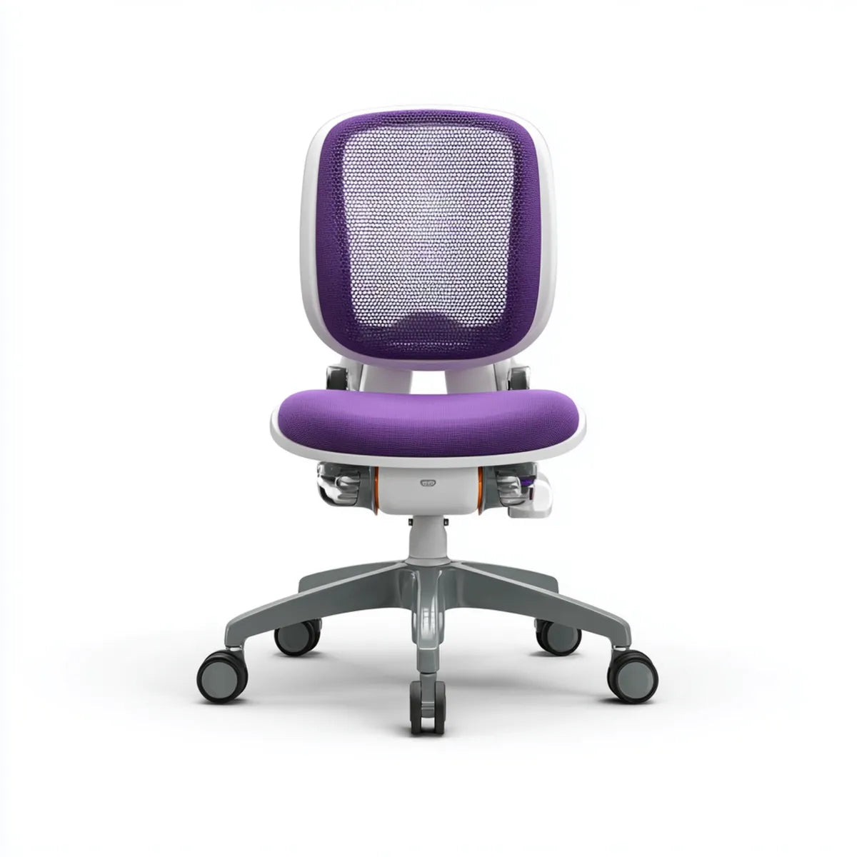 Chaise de bureau enfant ergonomique réglable violette 68 x 68 x 83-98 cm en maille polyester et polypropylène à dossier rectangulaire