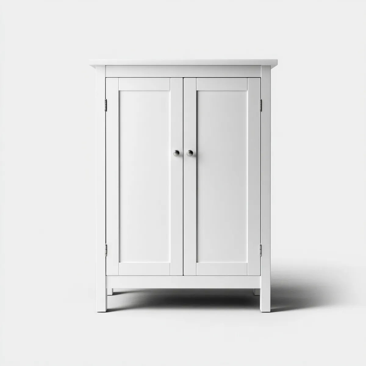 Armoire de chambre blanche à 2 portes en MDF 80 x 40 x 120 cm rectangulaire